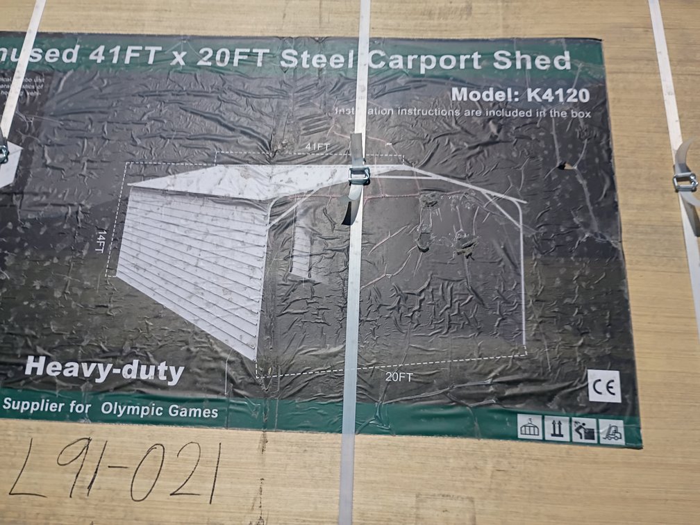 KJ 41'x20' All-Steel Carport Shed