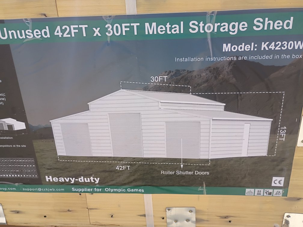 KJ 42'x30' Metal Storage Shed