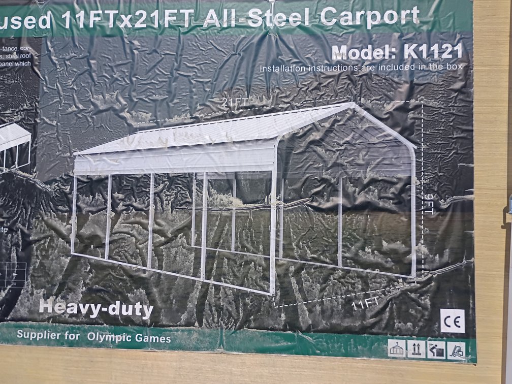 KJ 11'x21' All-Steel Carport