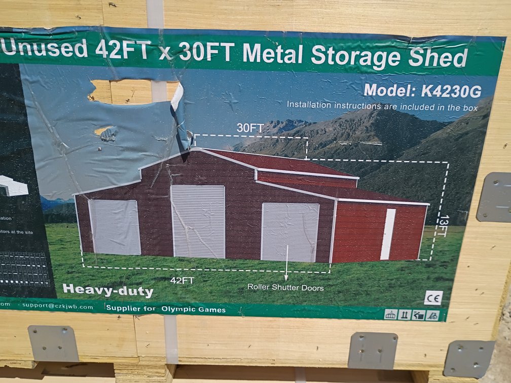 KJ 42'x30' Metal Storage Shed