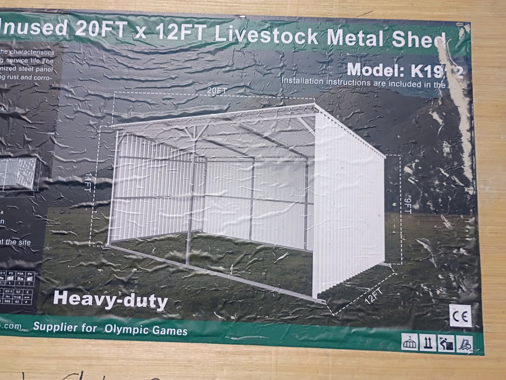 KJ 20'x12' Livestock Metal Shed