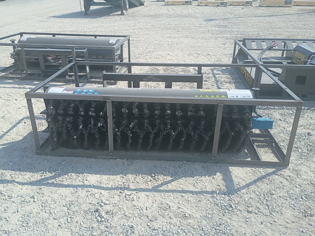 Mower King Sweeper Broom Skid Steer Attachment
