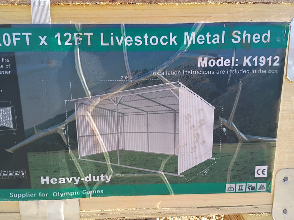 KJ 20'x12' Livestock Metal Shed