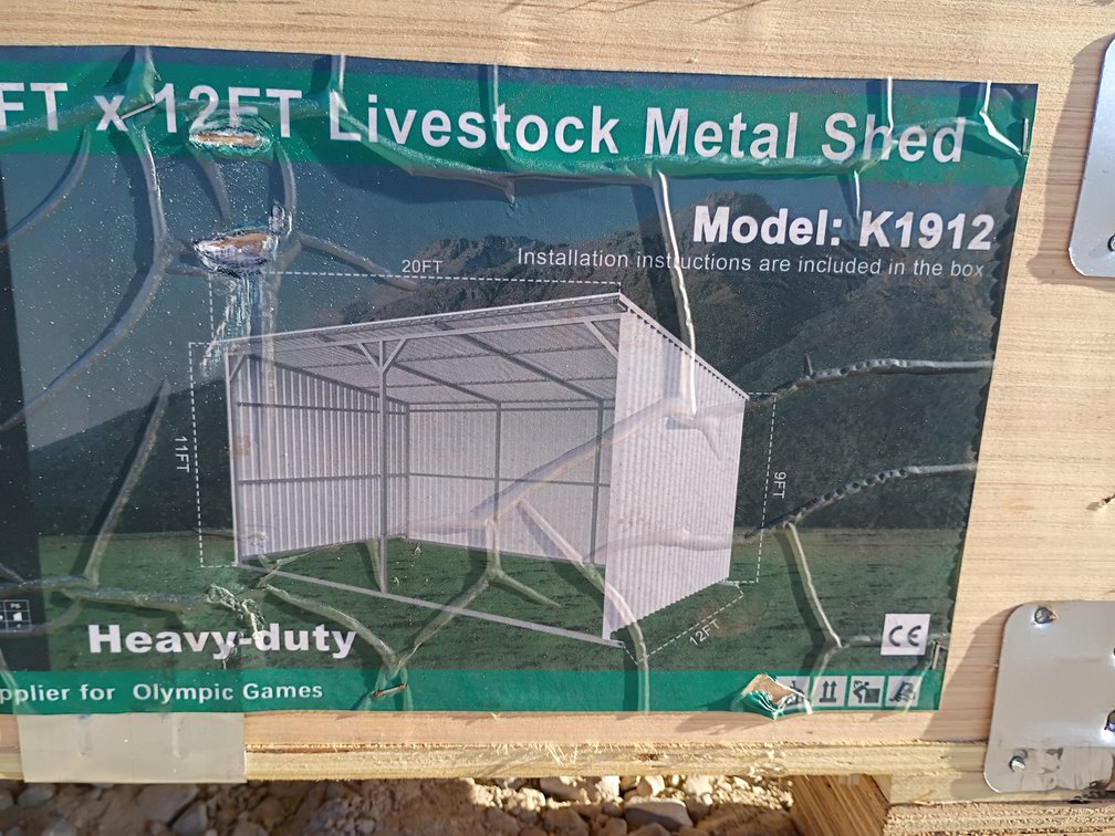 KJ 20'x12' Livestock Metal Shed