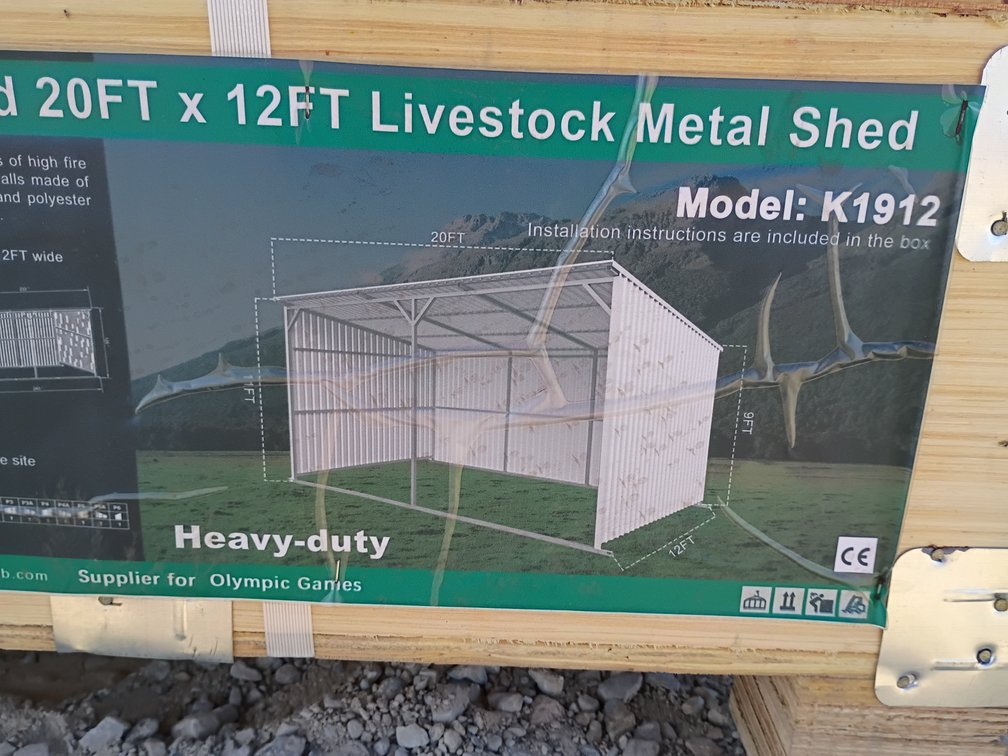 KJ 20'x12' Livestock Metal Shed