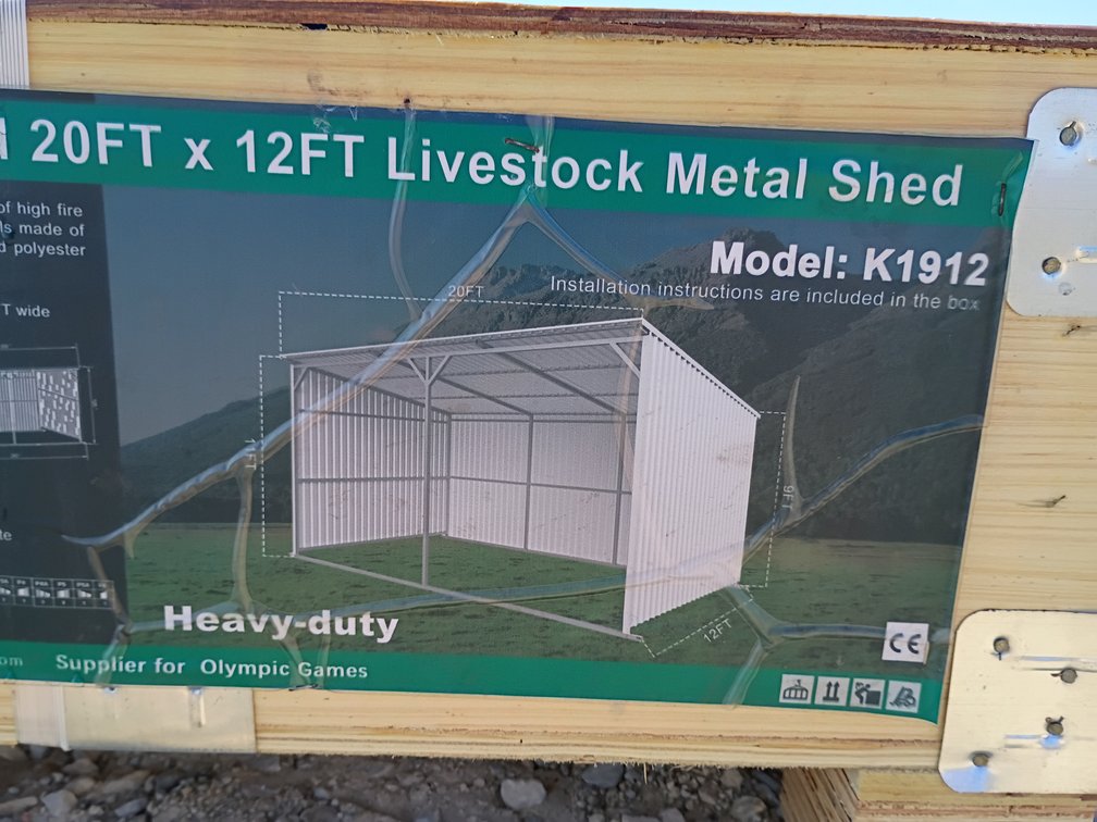 KJ 20'x12' Livestock Metal Shed