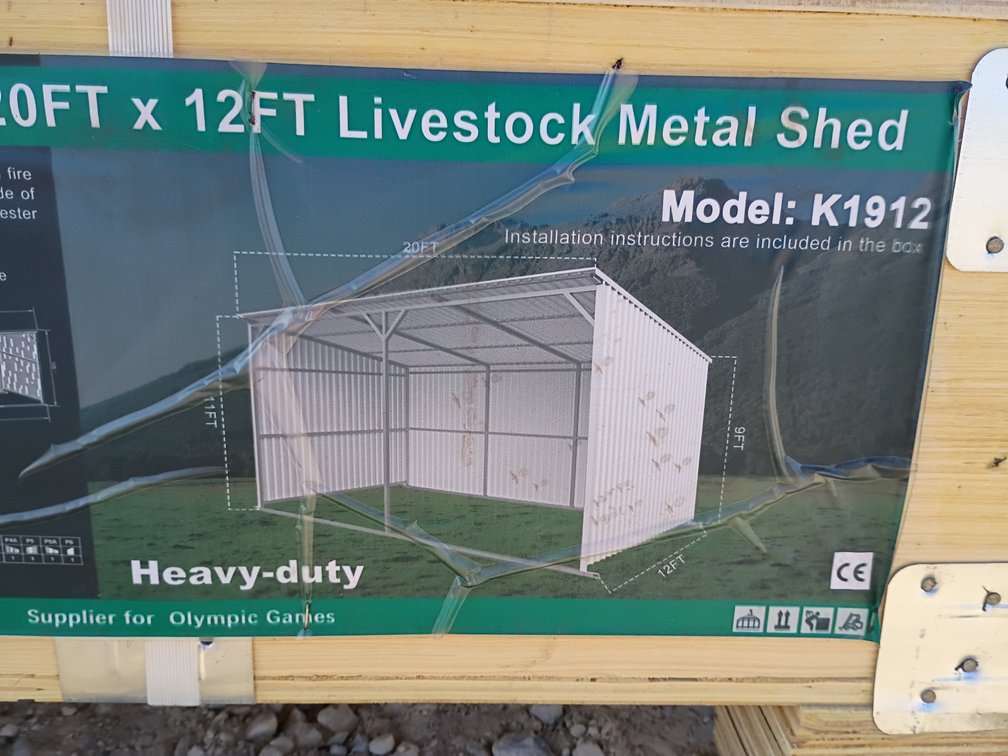KJ 20'x12' Livestock Metal Shed
