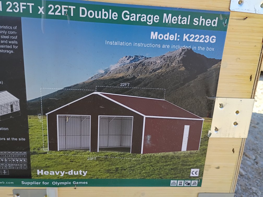 KJ 23'x22' Double Garage Metal Shed