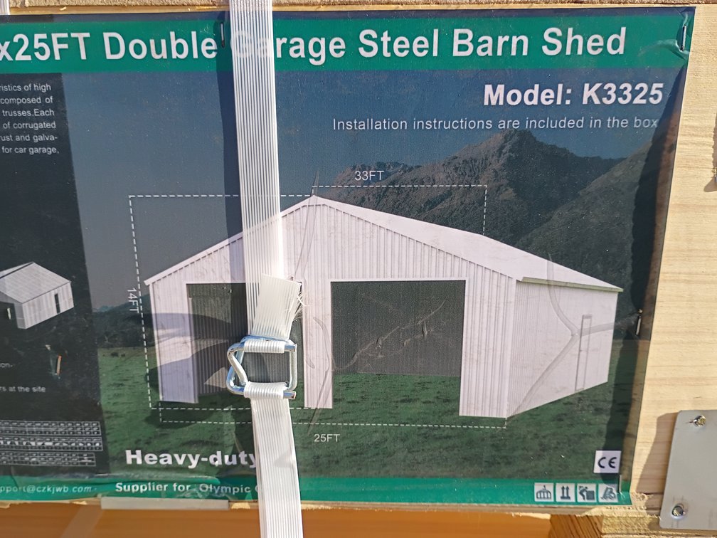 KJ 33'x25' Double Garage Steel Barn