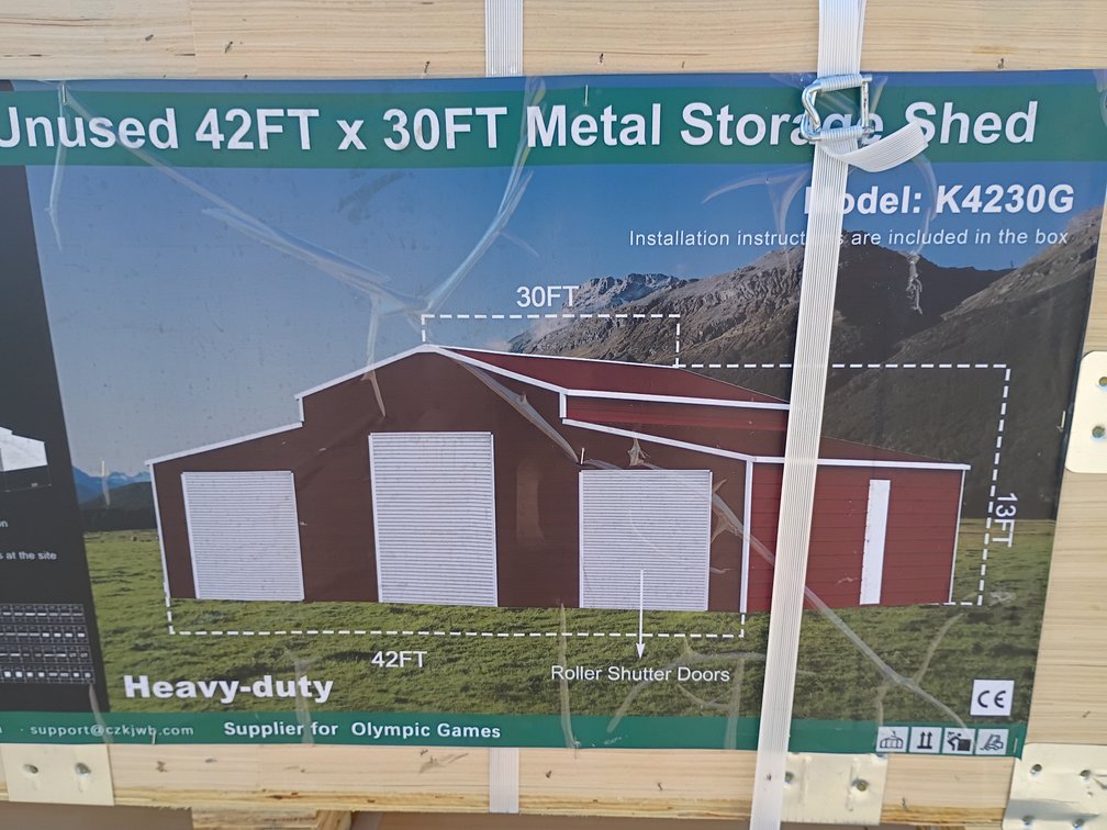 KJ 42'x30' Metal Storage Shed