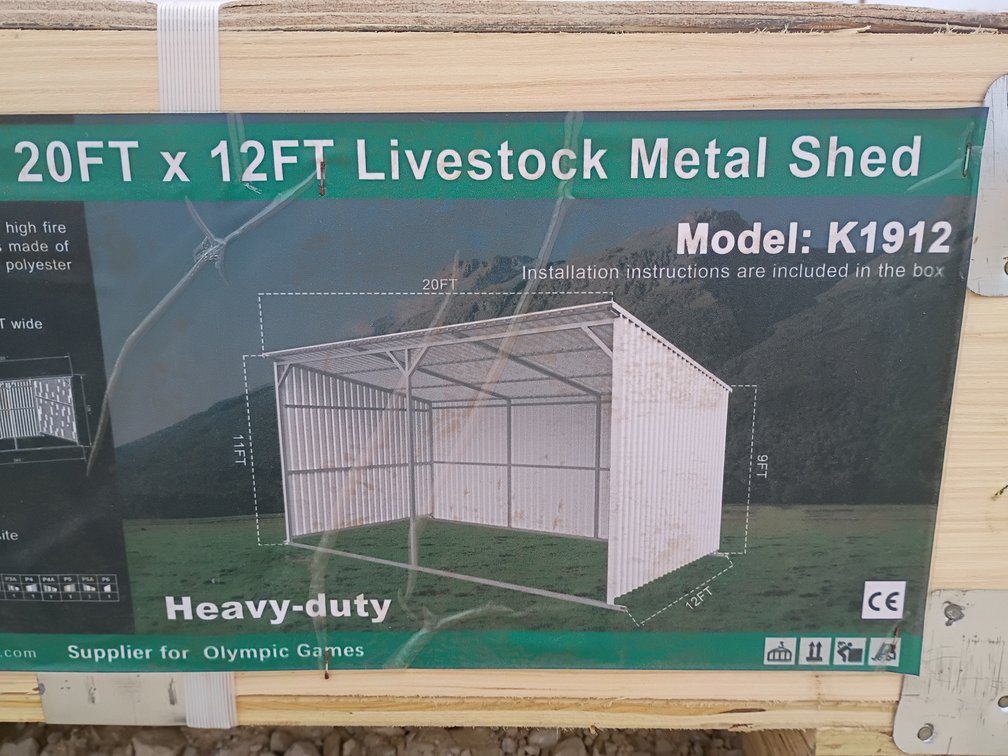 KJ 20'x12' Livestock Metal Shed