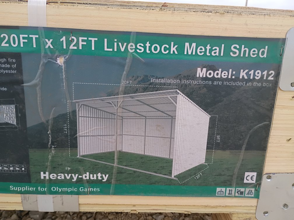 KJ 20'x12' Livestock Metal Shed