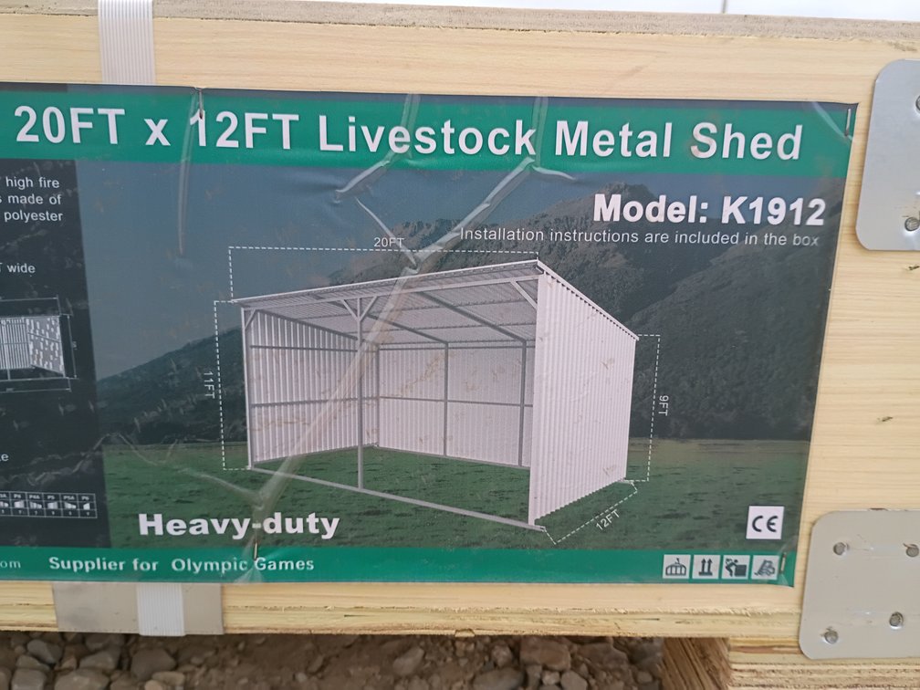 KJ 20'x12' Livestock Metal Shed
