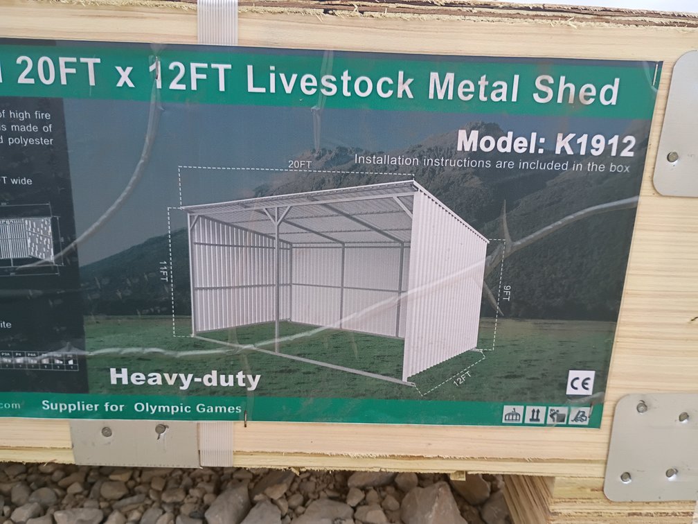 KJ 20'x12' Livestock Metal Shed