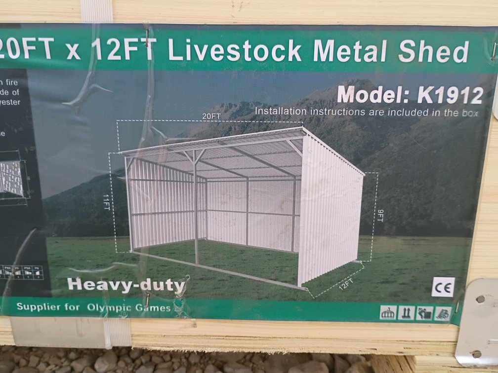 KJ 20'x12' Livestock Metal Shed