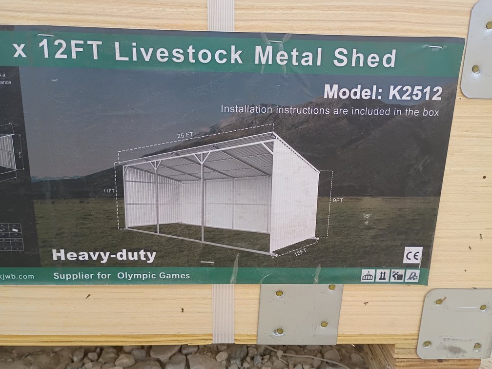 KJ 25'x12' Livestock Metal Shed