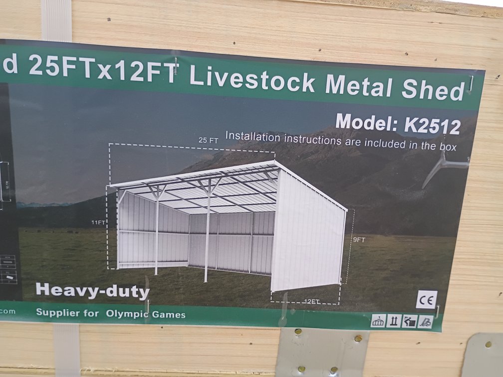 KJ 25'x12' Livestock Metal Shed