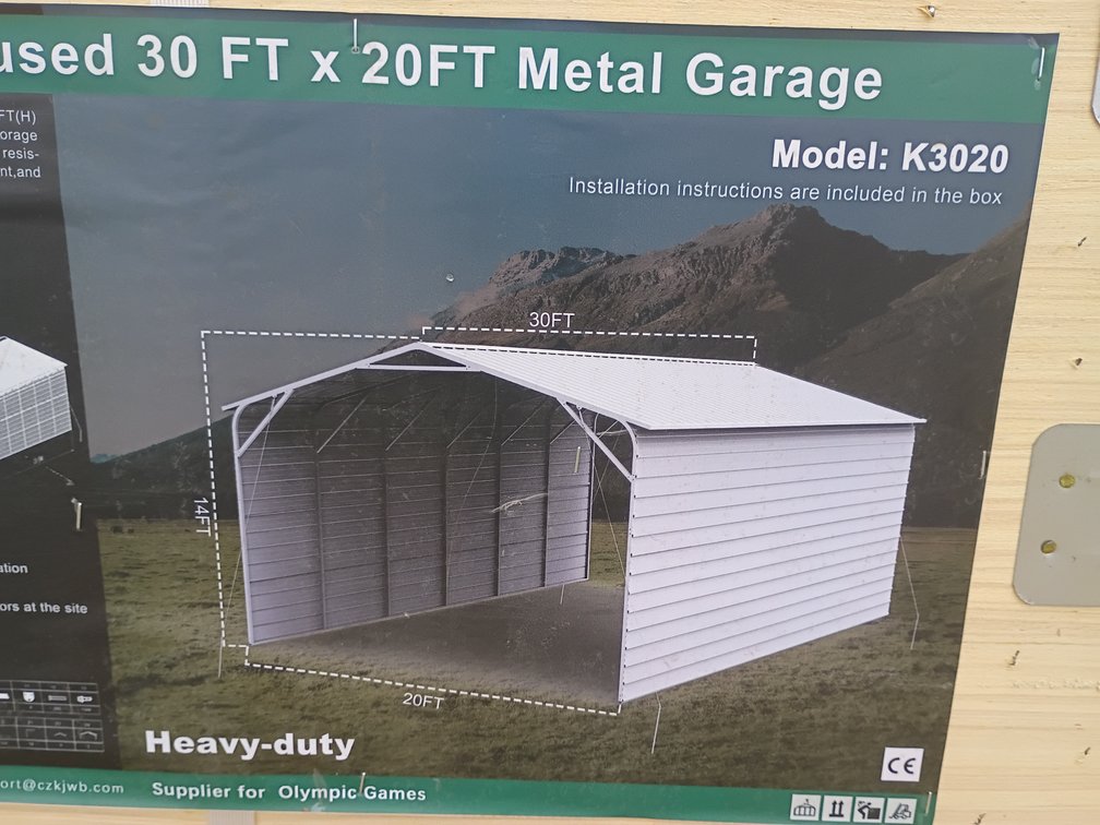 KJ 30'x20' Metal Garage