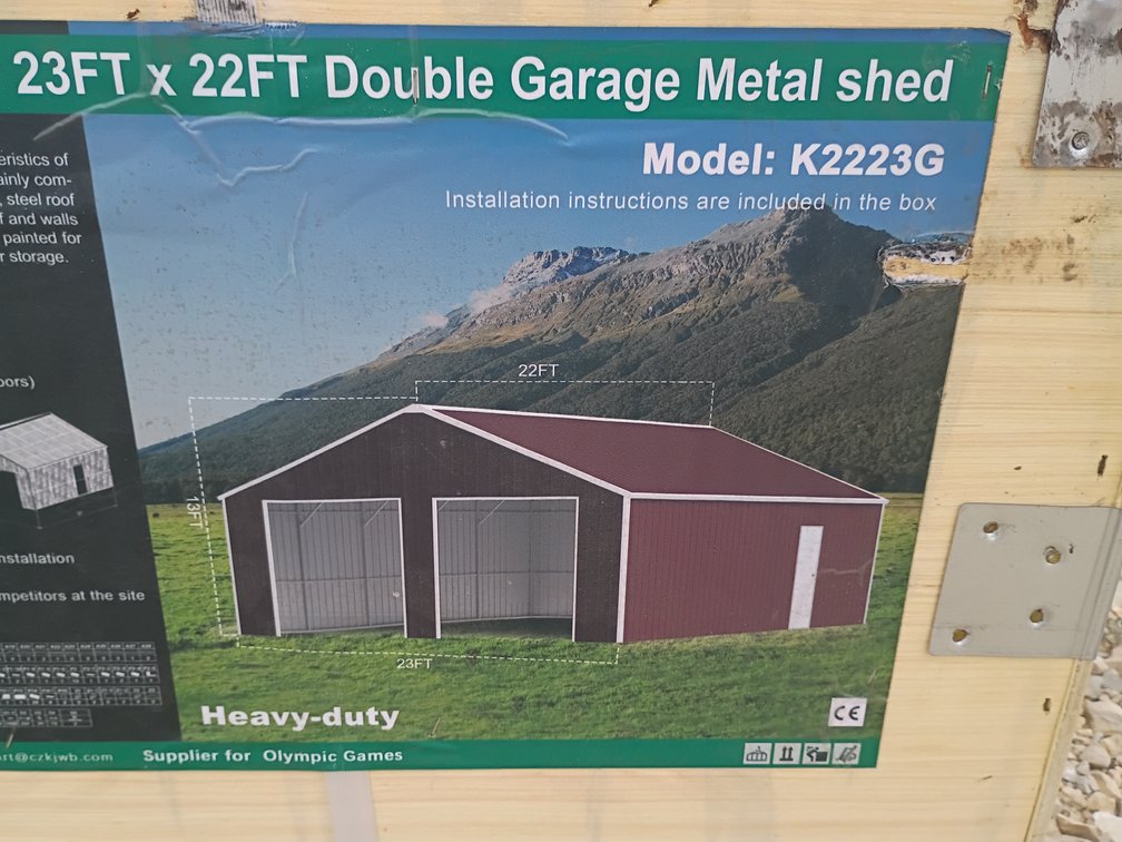 KJ 23'x22' Double Garage Metal Shed