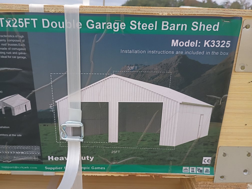 KJ 33'x25' Double Garage Steel Barn