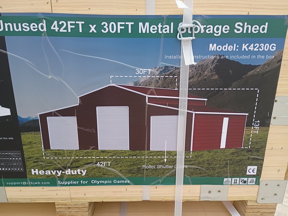KJ 42'x30' Metal Storage Shed