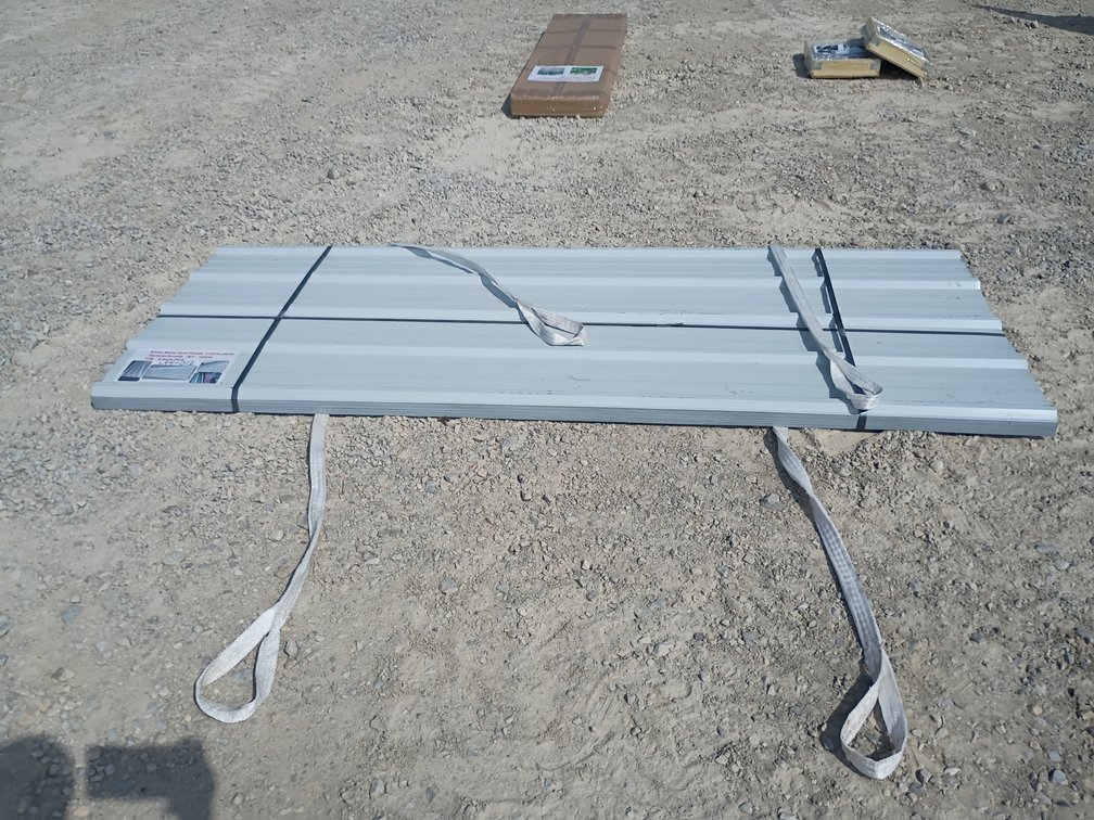 70- White 7.87' Metal Roof Panels