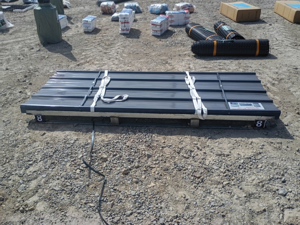 70- Grey 7.87' Metal Roof Panels