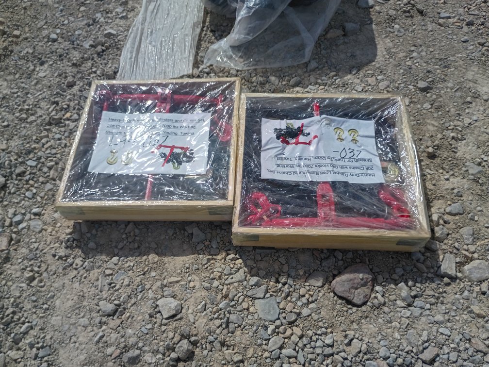 2- Heavy Duty Ratchet Binders and Chains