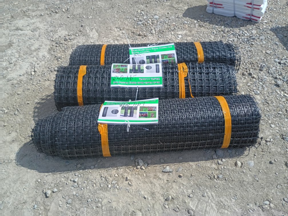 3- Black Plastic Mesh Fencing Rolls