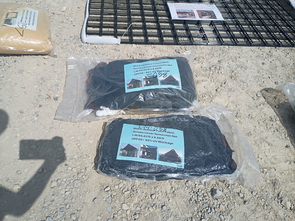 2- Black Outdoor Tarps
