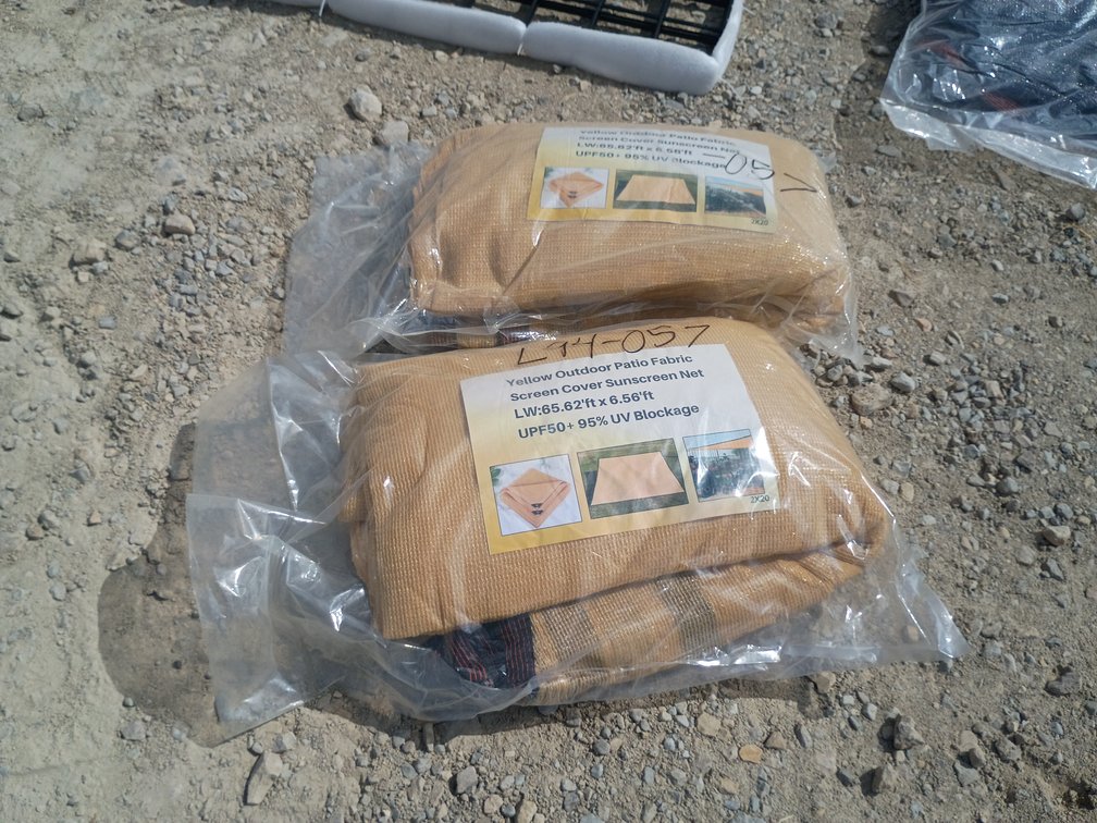2- Yellow Outdoor Tarps
