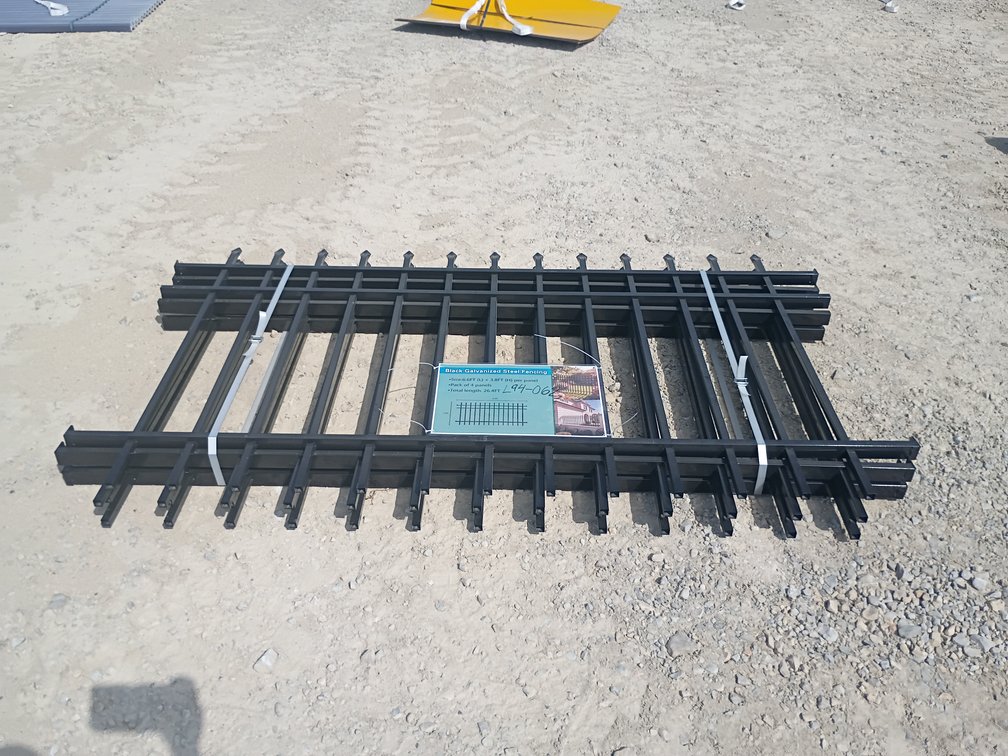 4- Black Galvanized Steel Fencing