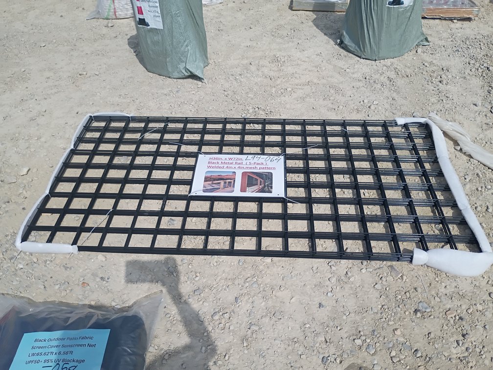 5- Black Metal Wire Mesh Panels