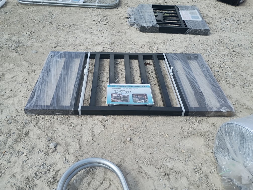 2- Black Welded Galvanized Steel Fencing