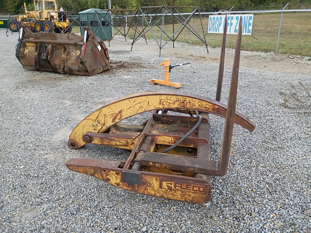 Heavy Single Tong Grapple Forks Loader Attachment