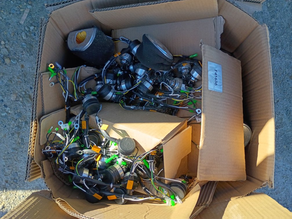 Box of Air Filters and Starting Ignition Switches