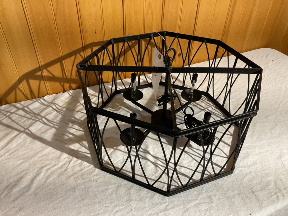 Hanging metal light