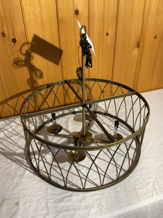 Round metal hanging light