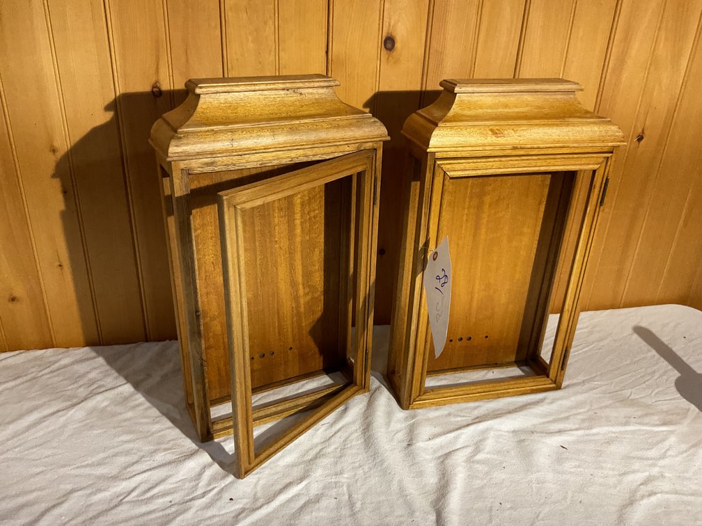 Wall mount wooden light box frames, 2 pcs