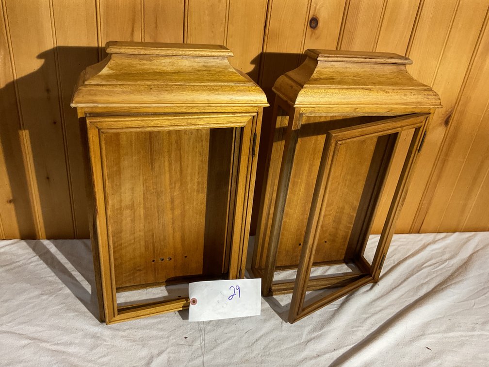 Wall mount wooden light box frames, 2 pcs