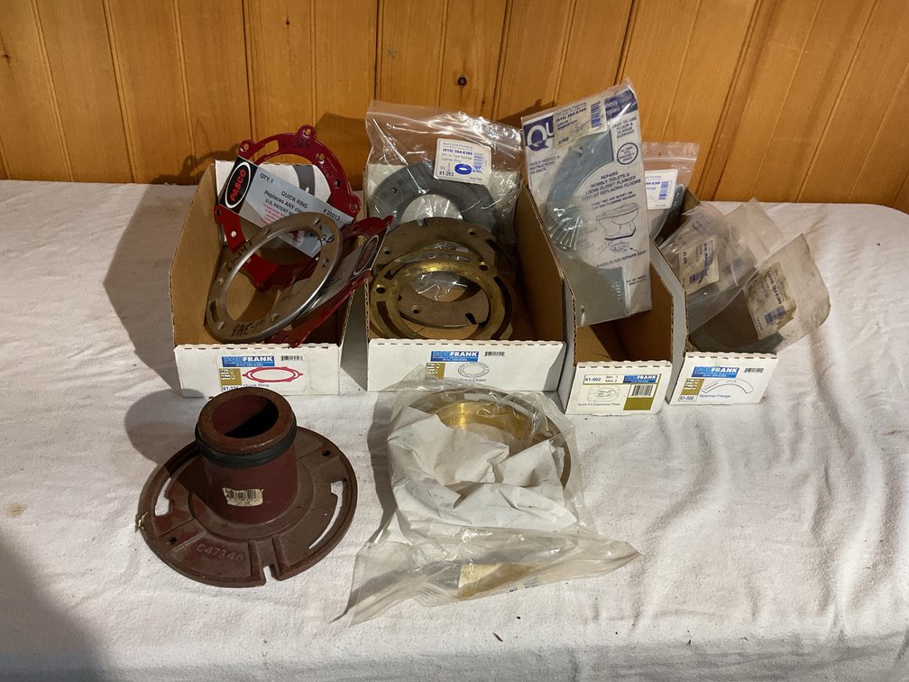 Numerous toilet mounting flanges
