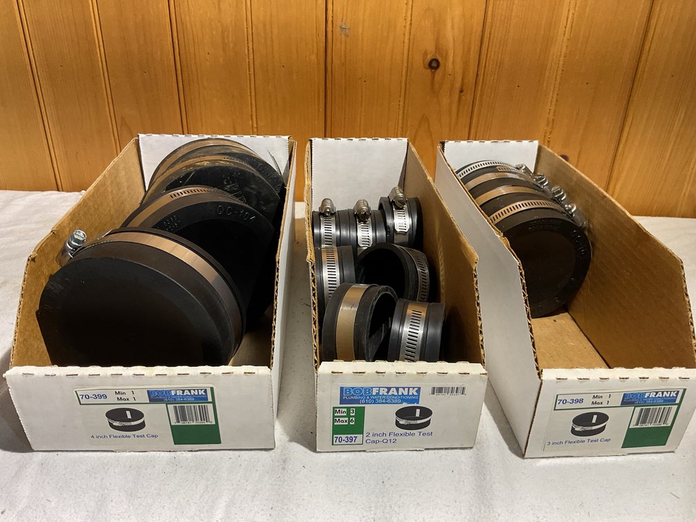 Three boxes flexible test caps