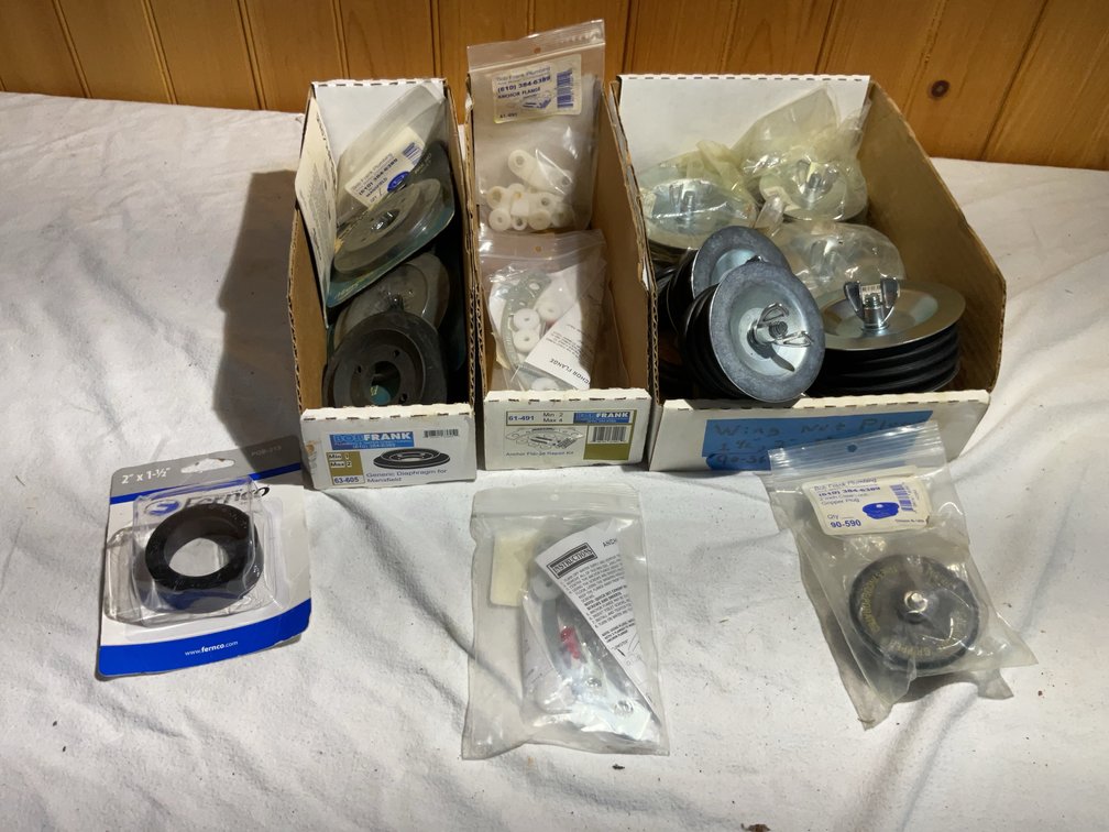 3  boxes, miscellaneous plumbing