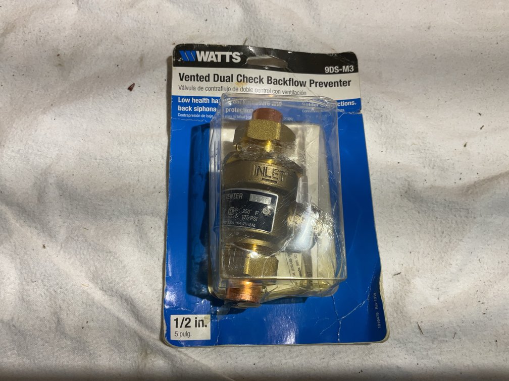 (3 x bid) vented dual check backflow preventer