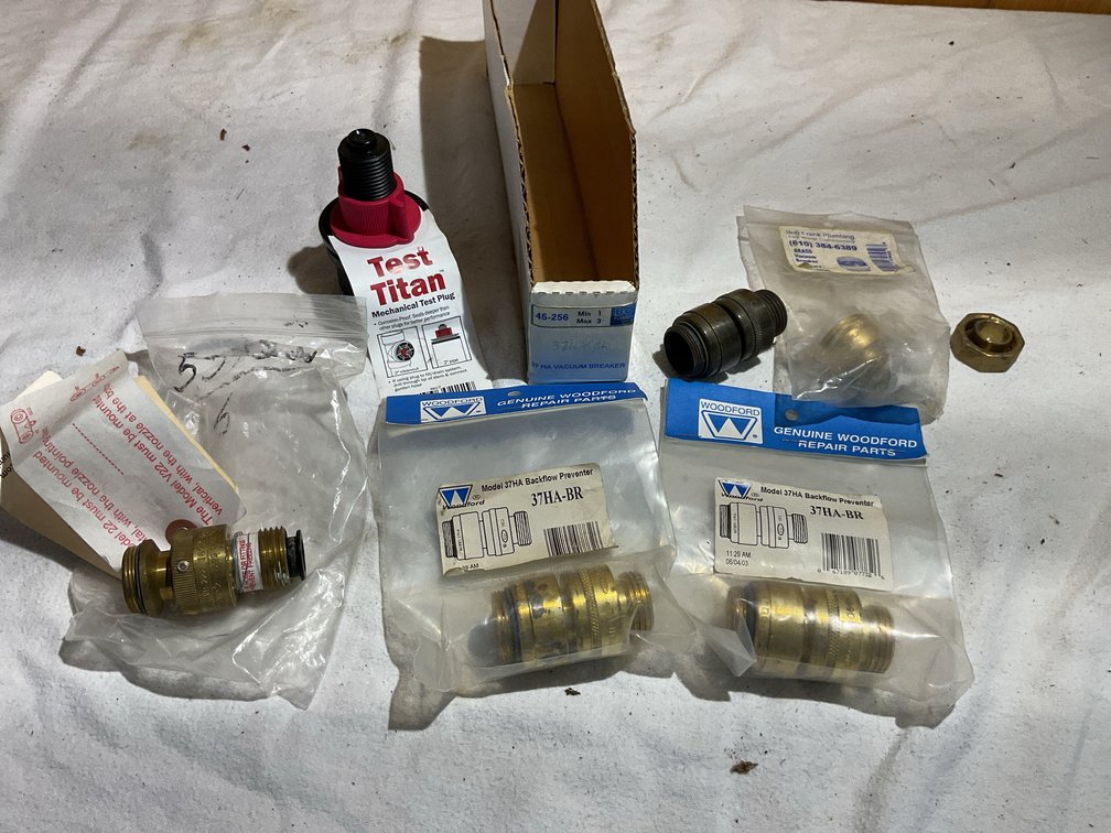Miscellaneous backflow preventers and other parts
