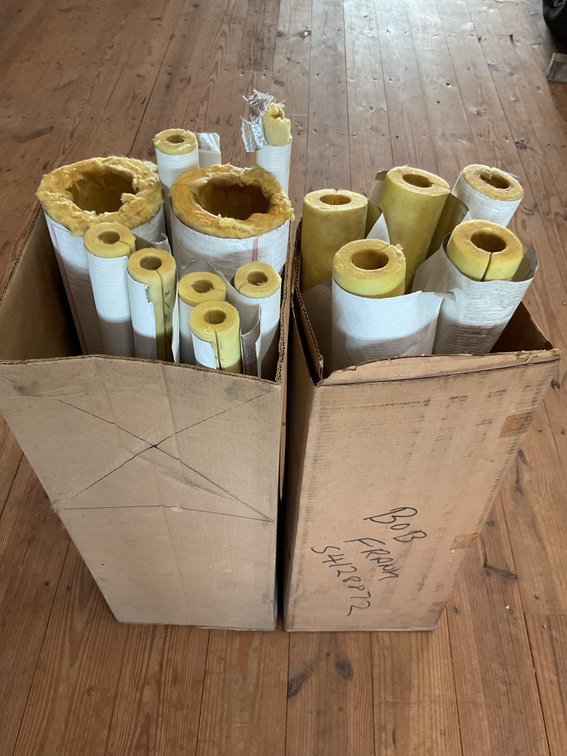 Two boxes pipe insulation
