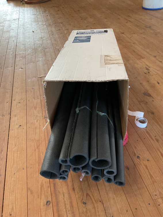 Two sizes pipe insulation