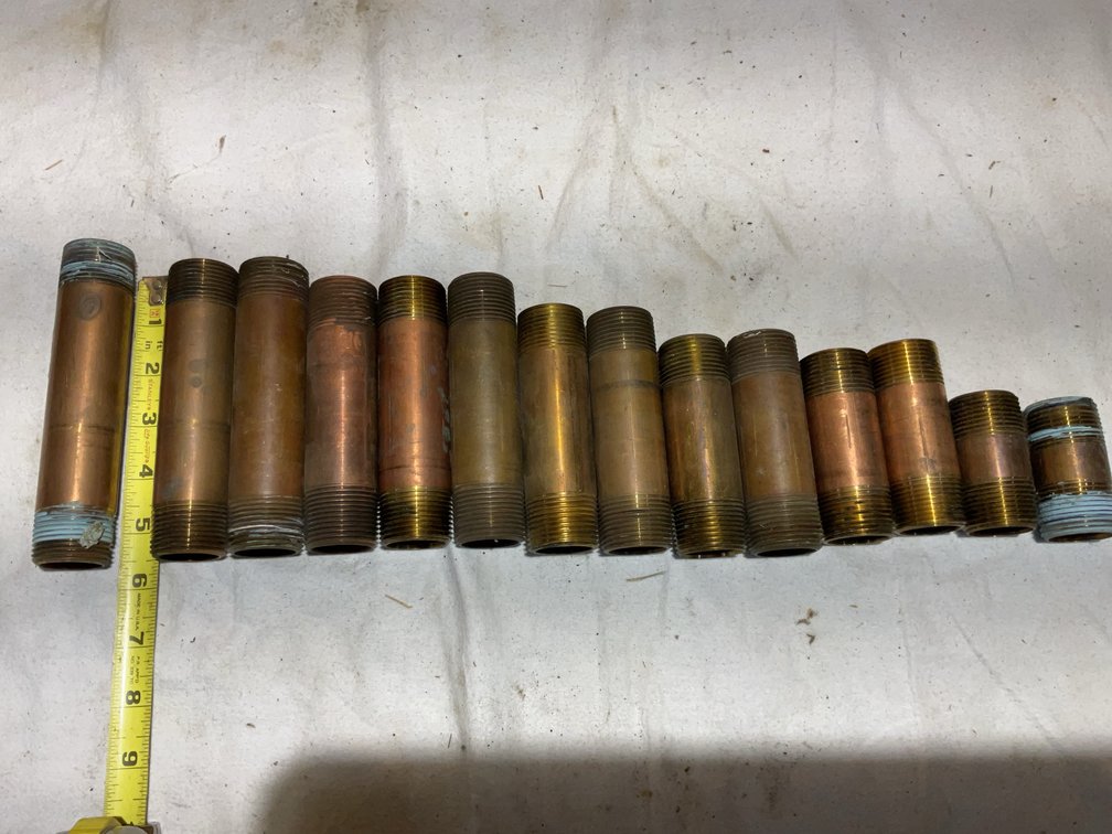 1” brass pipe nipples