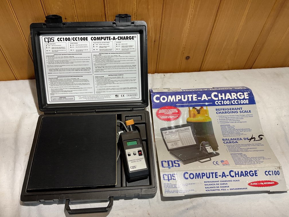 Compute-A-Charge refrigerant charging scale