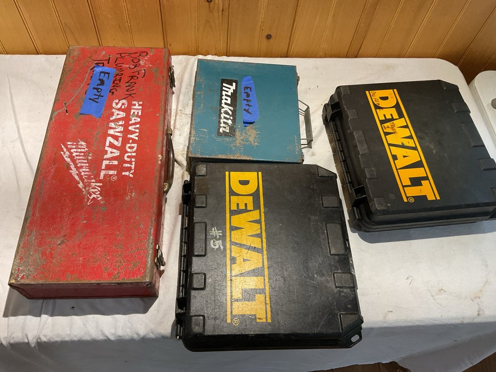 4 empty tool cases